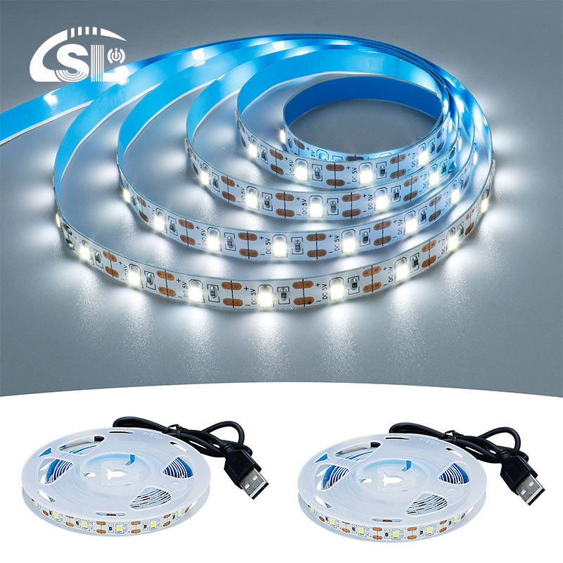 120LEDs/m 5V 8mm 6500K Branco Eletroplata Flexível de Corte Única SMD2835 Luz de Faixa LED