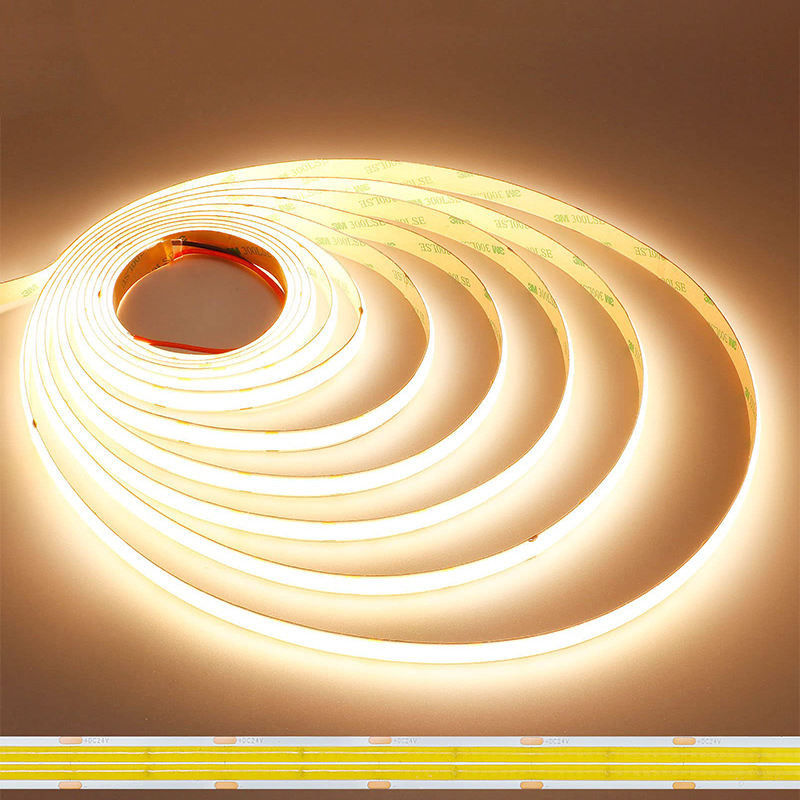 DC12V24V 8mm10mm 320leds 3000K Quente flexível COB Led Strip Light para decoração interior