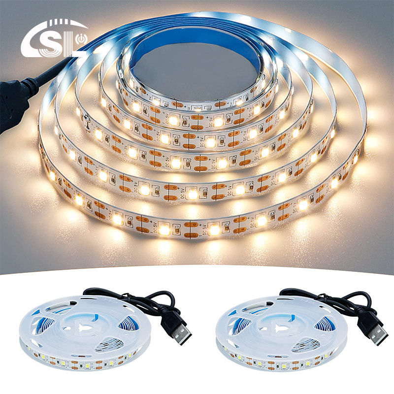 3- 120° Ângulo do feixe 5v 120 leds 8mm 4000K Natural Uma luz um corte SMD2835 Led Strip Light