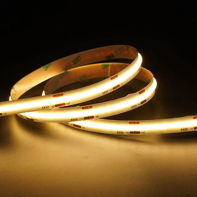 Ra 70/80/90 CCT COB Led Strip Light 8mm10mm 608leds 3000K-6500K para gabinete de iluminação de TV