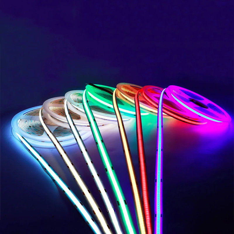 Flexível COB LED Strip Light 8mm10mm 12V24V 320Leds Vermelho Ouro Amarelo Gelo Azul Azul Verde Roxo para Quarto
