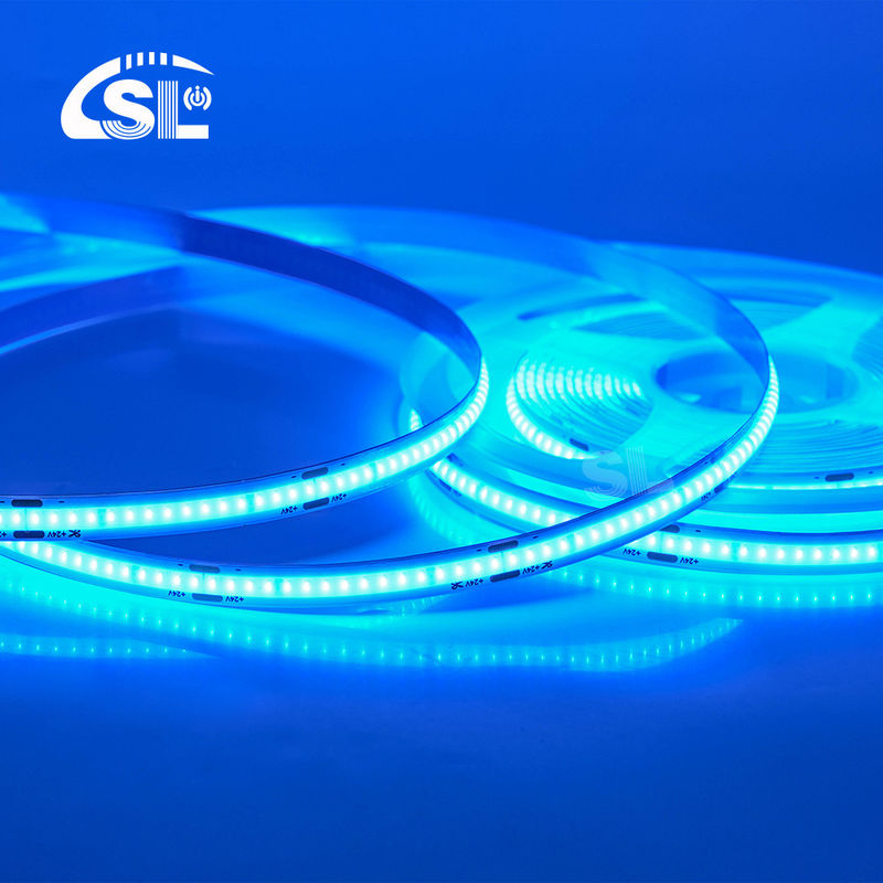 Electroplate COB 24v COB 320Ds 8mm Ra 85 Ice BLue Light Strip com 50000 horas de vida útil