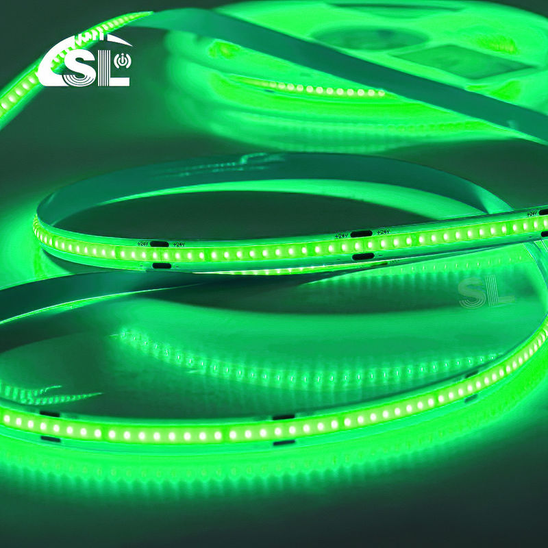 Electroplate COB 24v COB 320Ds 8mm Ra 85 Green LED Light Strip -20 - 45°C