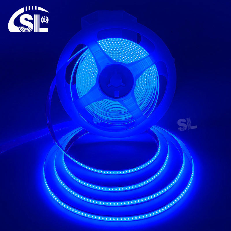 SL- COB-03208DB 8mm PCB Largura 180 graus Ângulo de visão Lâmpada LED azul