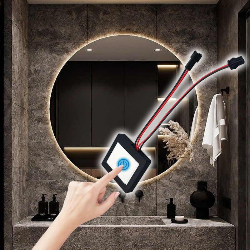 Max. 3A Switch de sensor de toque de corrente para espelho 50*46*10mm Tamanho do produto Luz LED inteligente