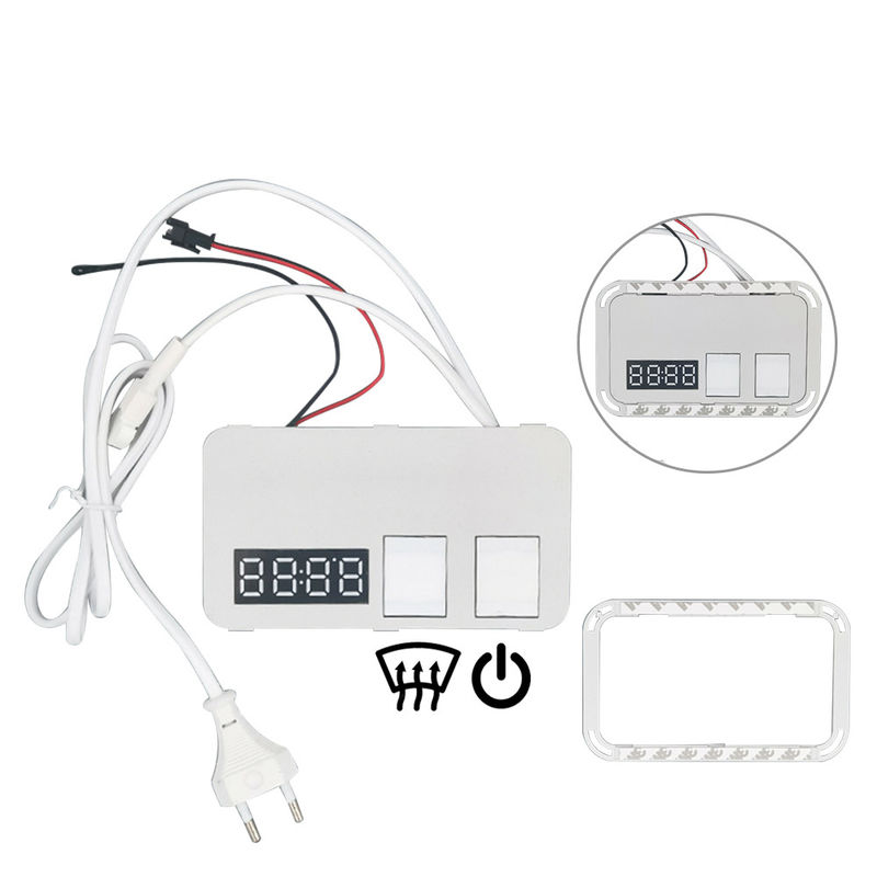 Smart Automation Defogger 12V 5A 60W Led Mirror Touch com exibição de temperatura do tempo