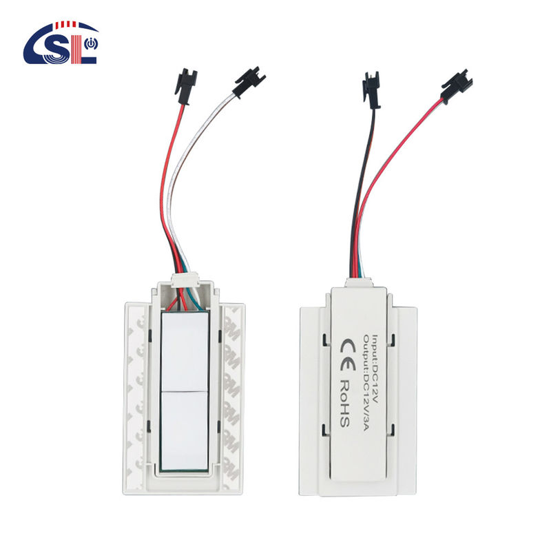 Dual Key Dimmer Defogger Touch Switch Sensor para espelho de banheiro iluminado 12v 5A 60W Três cores LED Smart